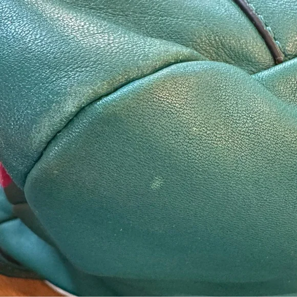 Coach Daisy Emma Jade Soft Leather Shoulder Bag with Navy Interior - Picture 10 of 16